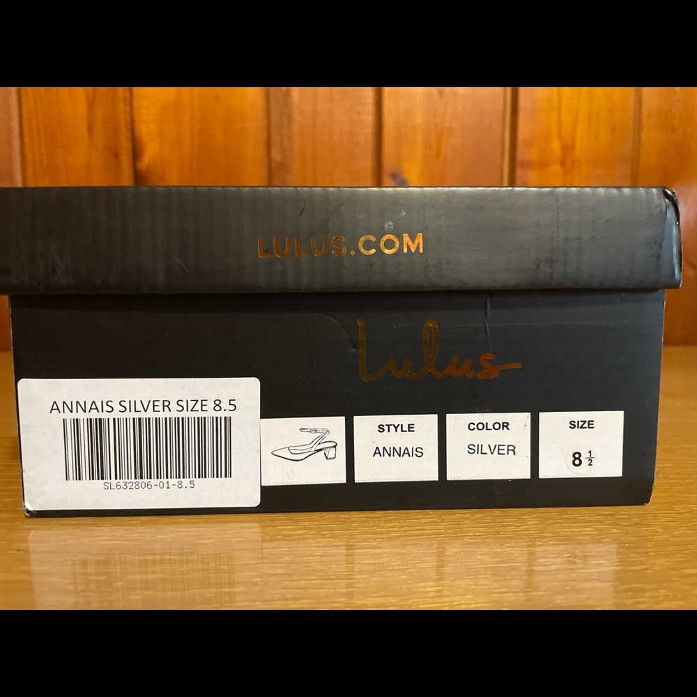 Lulu’s Annais Silver Glitter Pointed-Toe Heels - Picture 2 of 5